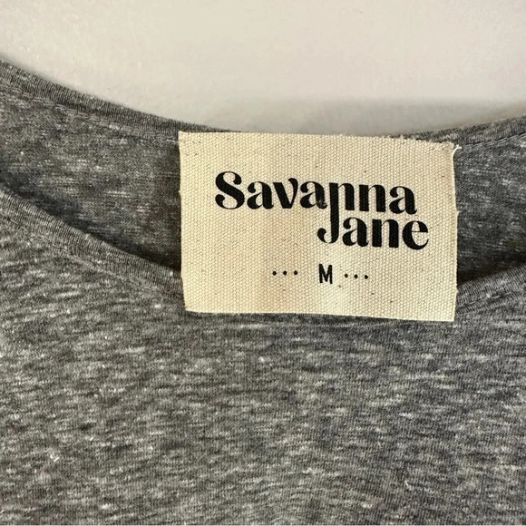 Savanna Jane Women’s Sleeveless Gray Top with Multicolor Stripes Size M GUC - Picture 5 of 8
